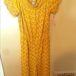 Floral Marigold color jumpsuit